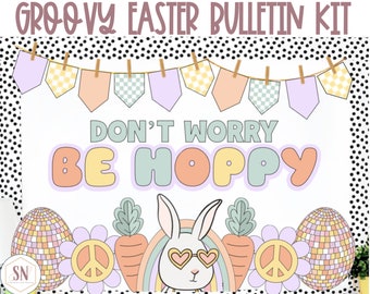 Groovy Easter Bulletin Board | Retro Easter Bulletin Board