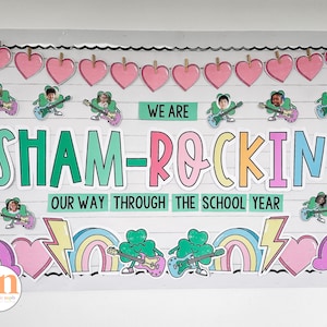 March Bulletin Boards | St. Patrick&#39;s Day Bulletin Board | Shamrock Bulletin | St. Patrick&#39;s Classroom Decor | March Classroom Decor