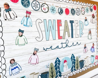 Winter Bulletin Board | Ugly Sweater Template | Winter Bulletin Boards | Winter Bulletin Board Ideas