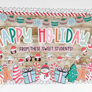 Christmas Bulletin Board | December Bulletin Board With Student Photos