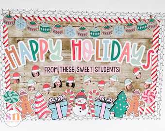 Christmas Bulletin Board | December Bulletin Board With Student Photos