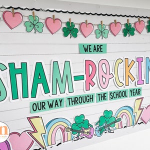 March Bulletin Boards | St. Patrick&#39;s Day Bulletin Board | Shamrock Bulletin | St. Patrick&#39;s Classroom Decor | March Classroom Decor