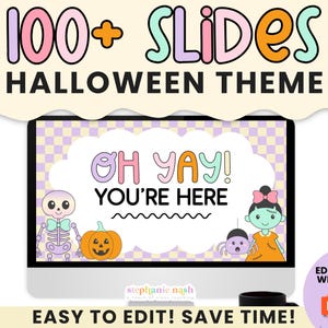 ハロウィンGoogleスライドテンプレート | ハロウィンデイリースライド | ハロウィンPowerPoint | ハロウィン教室リソース | ハロウィン指導
