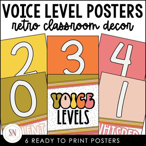 Retro Classroom Decor Shape Posters - Etsy