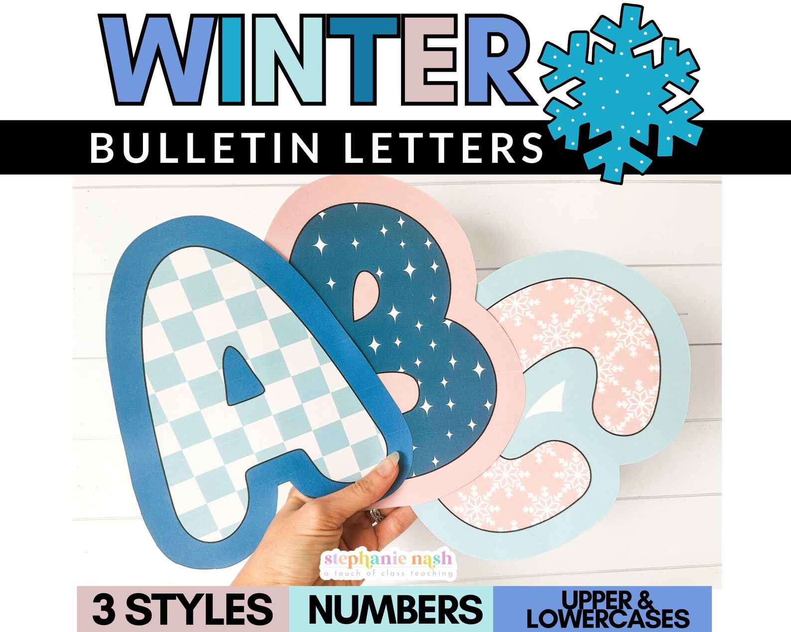 Bulletin Board Letters | Winter Bulletin Board Letters | January ...