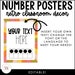 Retro Classroom Decor | Number Posters - Etsy