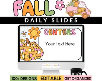 Fall Morning Slides Editable | September Morning Slides | Daily Morning Slides