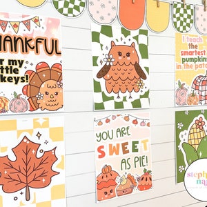 Thanksgiving Bulletin Board Posters | Editable | Classroom Posters | Easy Thanksgiving Bulletin Board for the Classroom