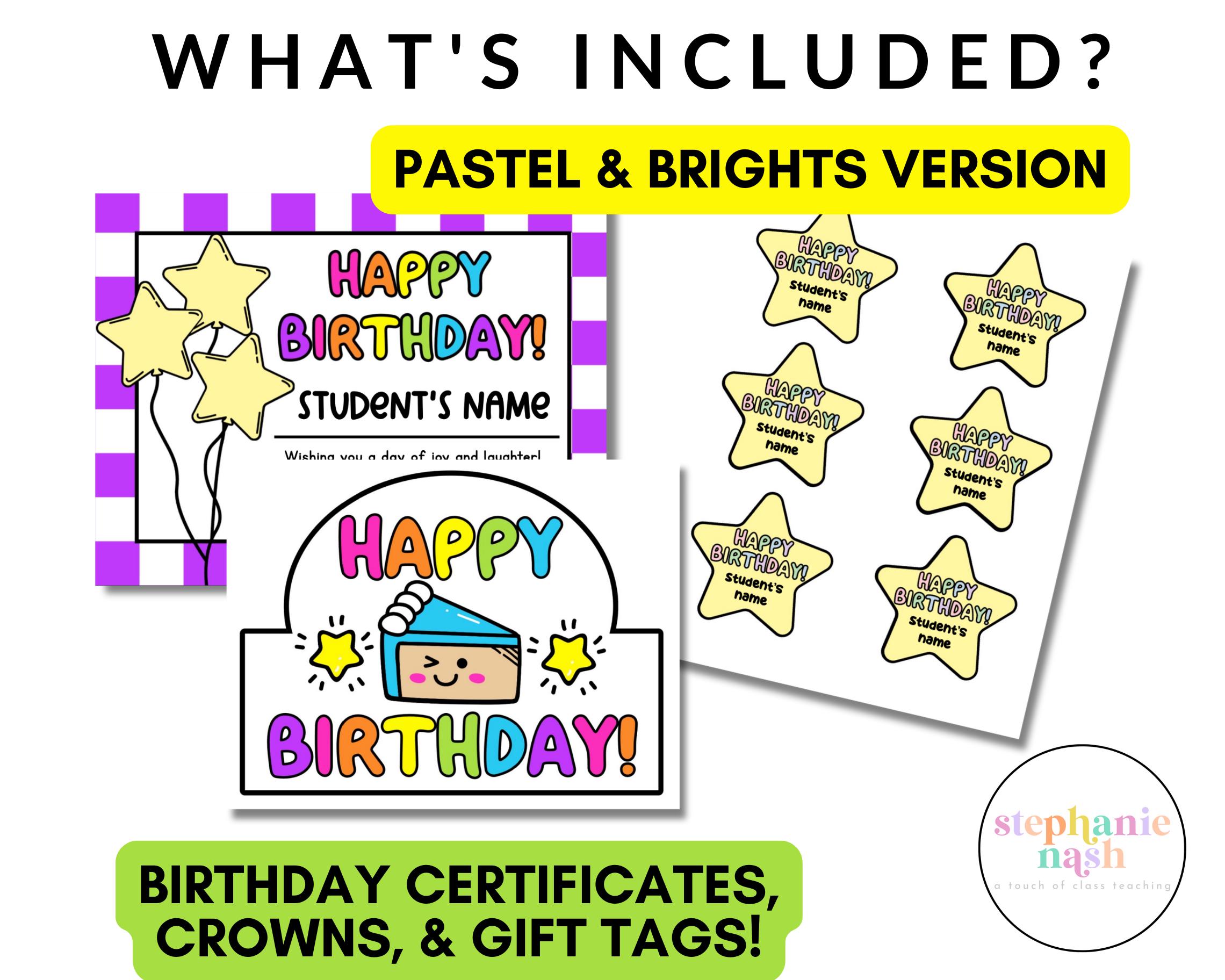 Classroom Birthday Kit | Classroom Birthday Crown | Birthday Crown ...