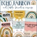 Boho Rainbow Binder Covers, Helpful Forms & Calendar 