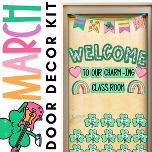 Deurdecoratie maart | St. Patrick's Day-deurdecoraties | Deurdecoratie maart | Klasdecoratie maart | St. Patrick's Deurdecoratie