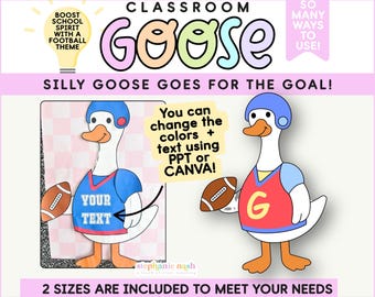 Classroom Goose, Football Goose for the Classroom, Goose Bulletin Board, Silly Goose, Bulletin Board Decor, Classroom Bulletin Boards