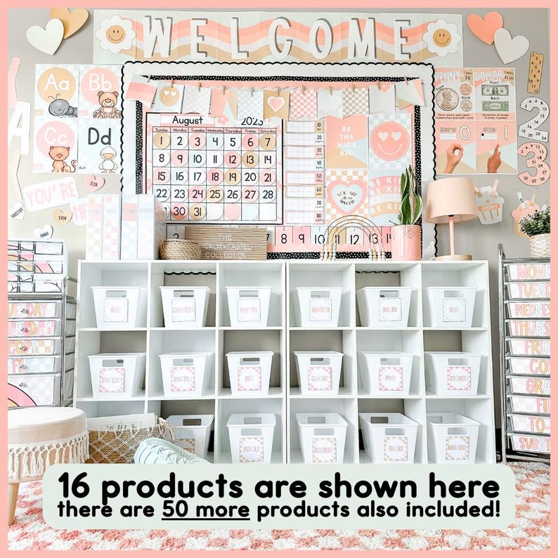 Calm Pastel Classroom Decor Bundle Editable | Ultimate Mega Classroom ...