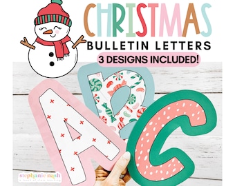 Bulletin Board Letters | Christmas Bulletin Board Letters | December Bulletin Board