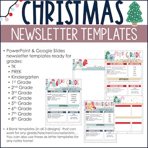 Christmas Newsletter Templates Etsy