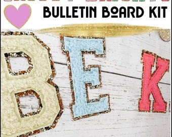 Varsity Patch Bulletin Board Letters by Bricks and Border