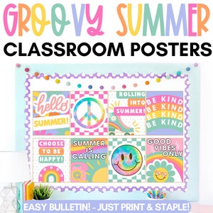 Summer Bulletin Board Kit | End of the Year Classroom Posters