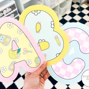 Back to School Bulletin Board Letters | Printable Bulletin Board Letters