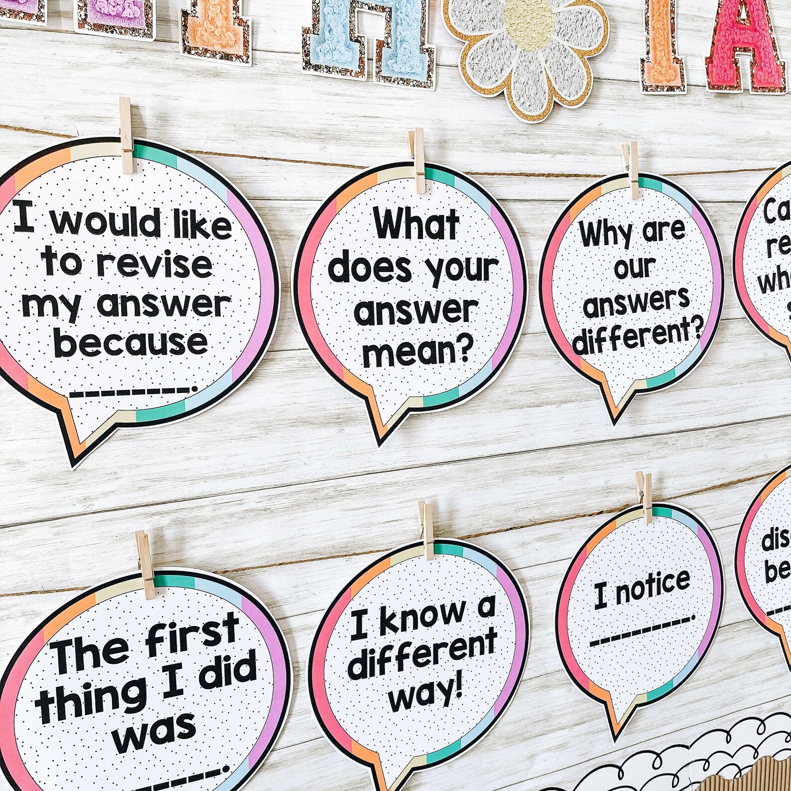 Groovy Classroom Decor Math Talk Bulletin Board Student Etsy