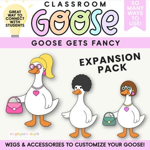 Classroom Goose | Wigs and Accessories | Editable Silly Goose, Bulletin Board Decor, Classroom Bulletin Boards, Class Mascot