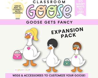 Classroom Goose | Wigs and Accessories | Editable Silly Goose, Bulletin Board Decor, Classroom Bulletin Boards, Class Mascot