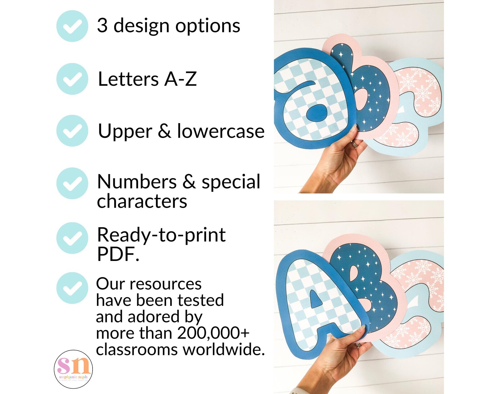 Bulletin Board Letters | Winter Bulletin Board Letters | January ...
