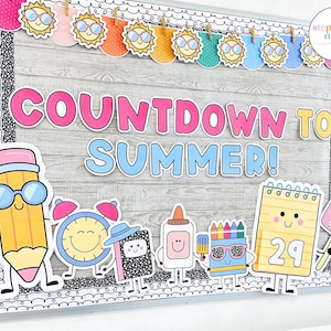 End of the Year Bulletin Board | Summer Countdown | Printable Classroom Decor