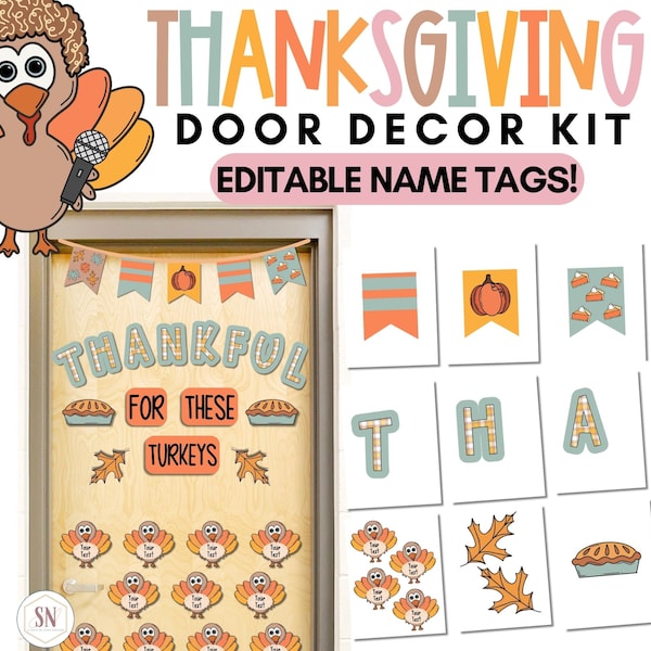 Thanksgiving Door Decor - Etsy