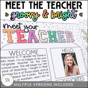 Groovy Classroom Decor | Meet The Teacher Templates