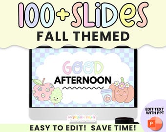 Fall Morning Slides Editable | September Morning Slides | Daily Morning Slides | Morning Meeting Slides, Classroom Slide Templates