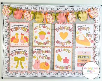 Thanksgiving Bulletin Board Posters | Editable | Classroom Posters | Easy Thanksgiving Bulletin Board for the Classroom