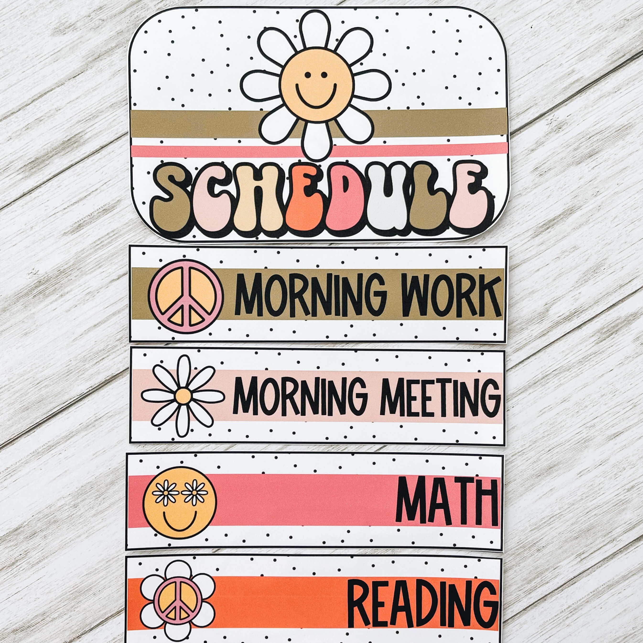 Retro Classroom Decor | Classroom Schedule - Etsy