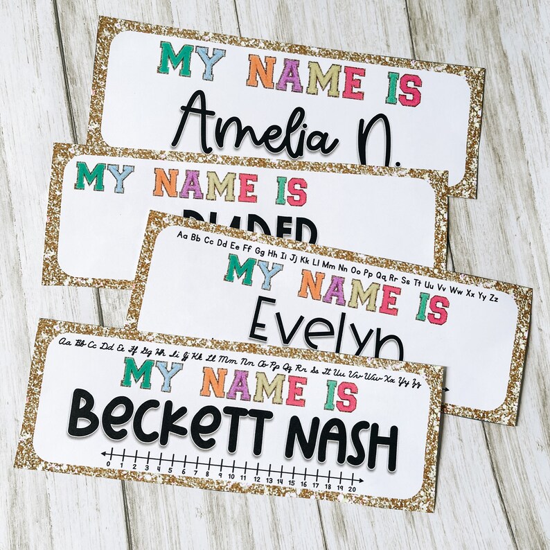 Groovy Classroom Decor Desk Name Plates Etsy