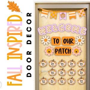 Decoração de porta de sala de aula de outono | Editável