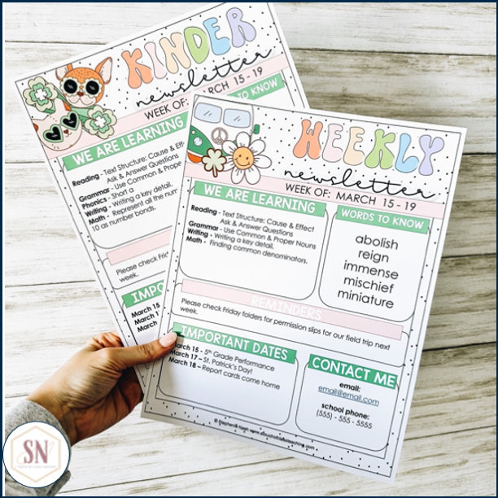 St. Patrick's Day Newsletters | March Classroom Newsletter Templates - Etsy