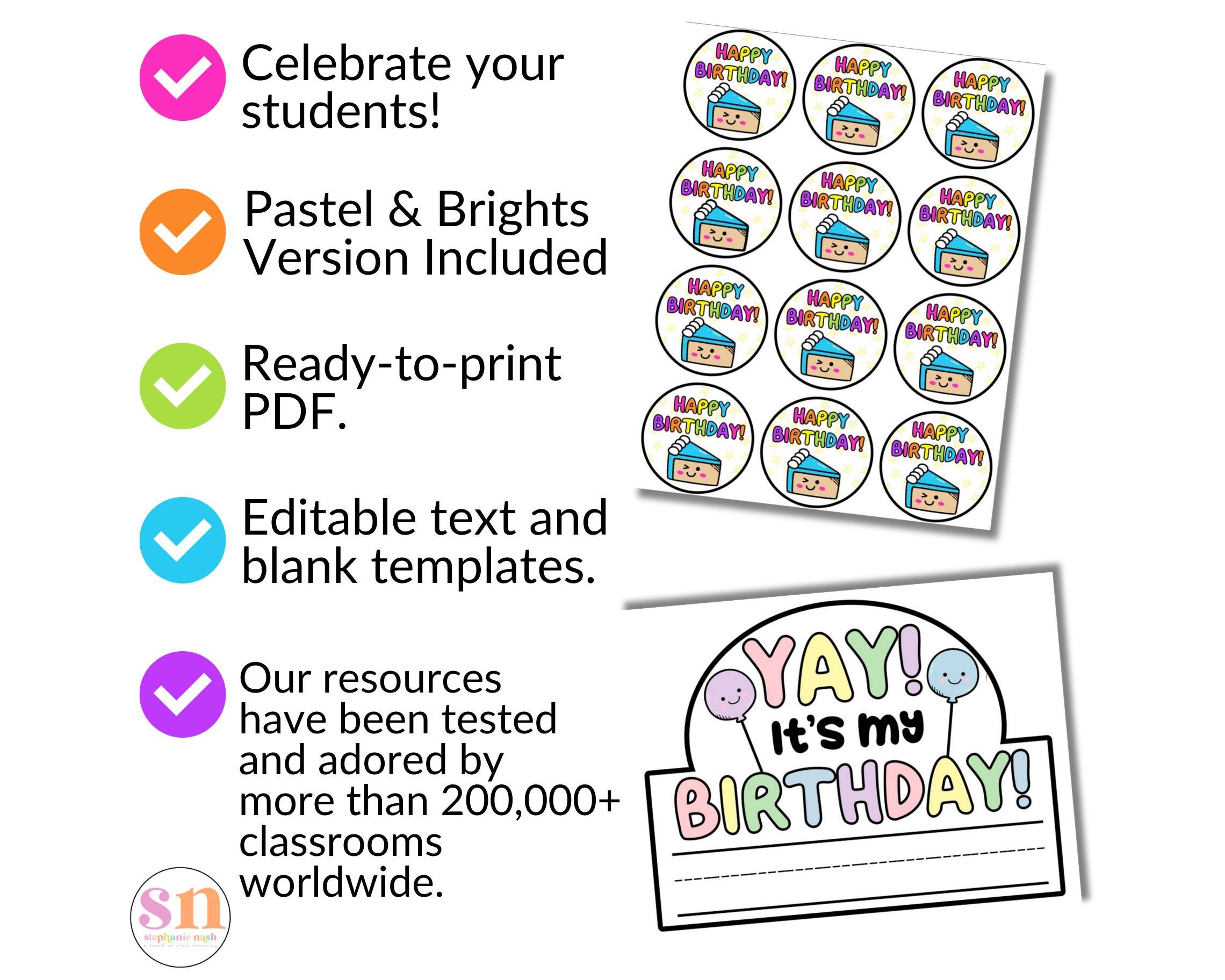 Classroom Birthday Kit | Classroom Birthday Crown | Birthday Crown ...