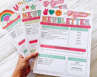 Groovy Classroom Decor | Newsletters