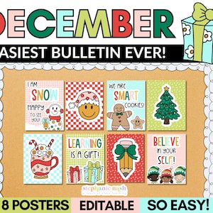 Christmas Bulletin Board | Editable | Classroom Posters | Holiday Posters | Holiday Bulletin Board | Christmas Classroom Posters