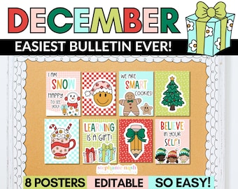 Christmas Bulletin Board | Editable | Classroom Posters | Holiday Posters | Holiday Bulletin Board | Christmas Classroom Posters