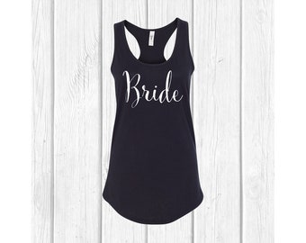 Bride - Black Women's Racerback Tank Top for Bride or Bachelorette Party