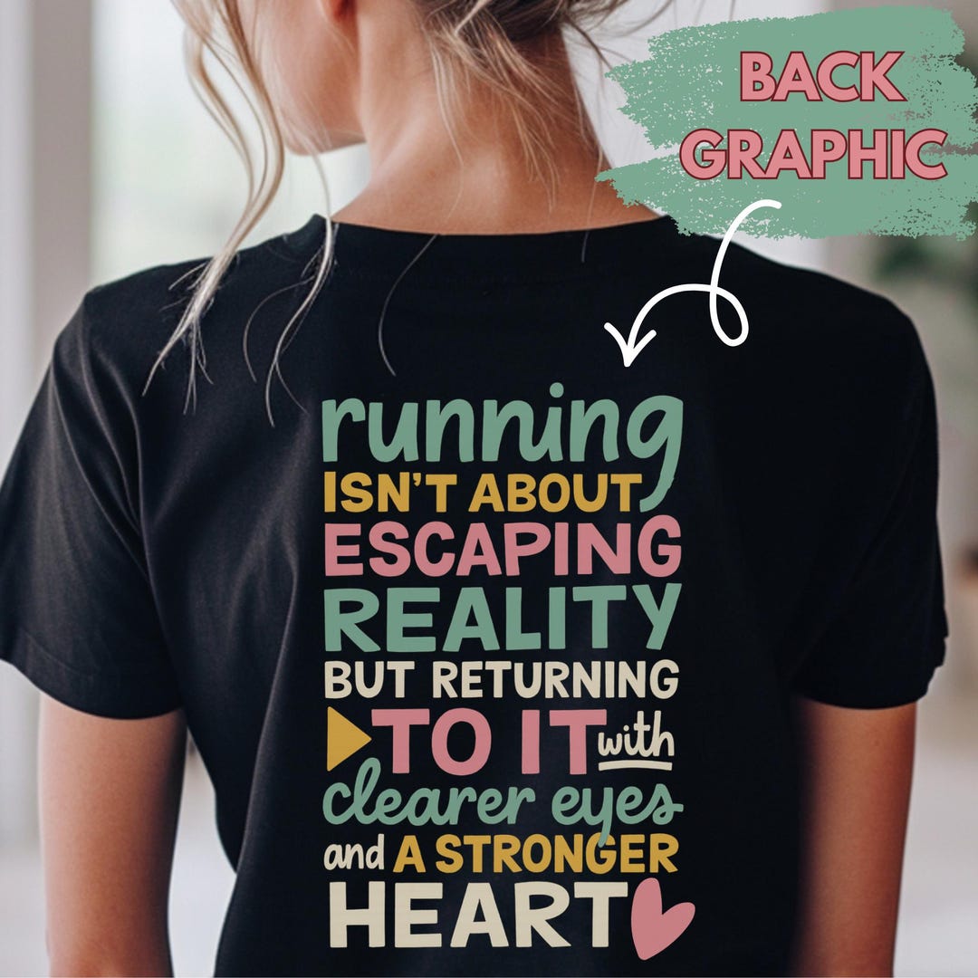 Motivational Running Shirt, Mental Health Gift, Runner Heart Tee - Etsy