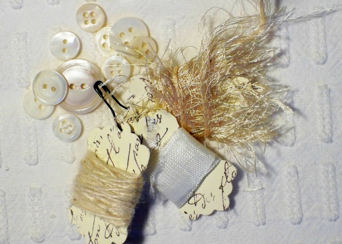 DIY EMBELLISHMENT KIT 50mini Vntg. Doily Bundle Clusters Etsy
