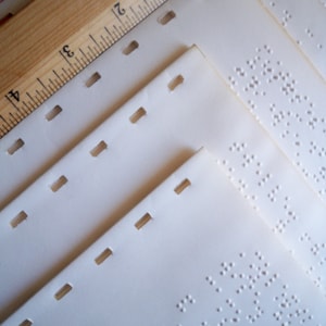 Vintage Braille 11" X 11", 10 Braille Book Pages. Vintage Braille Paper, 10 Vintage Braille Book Pages 11" X 11" Each