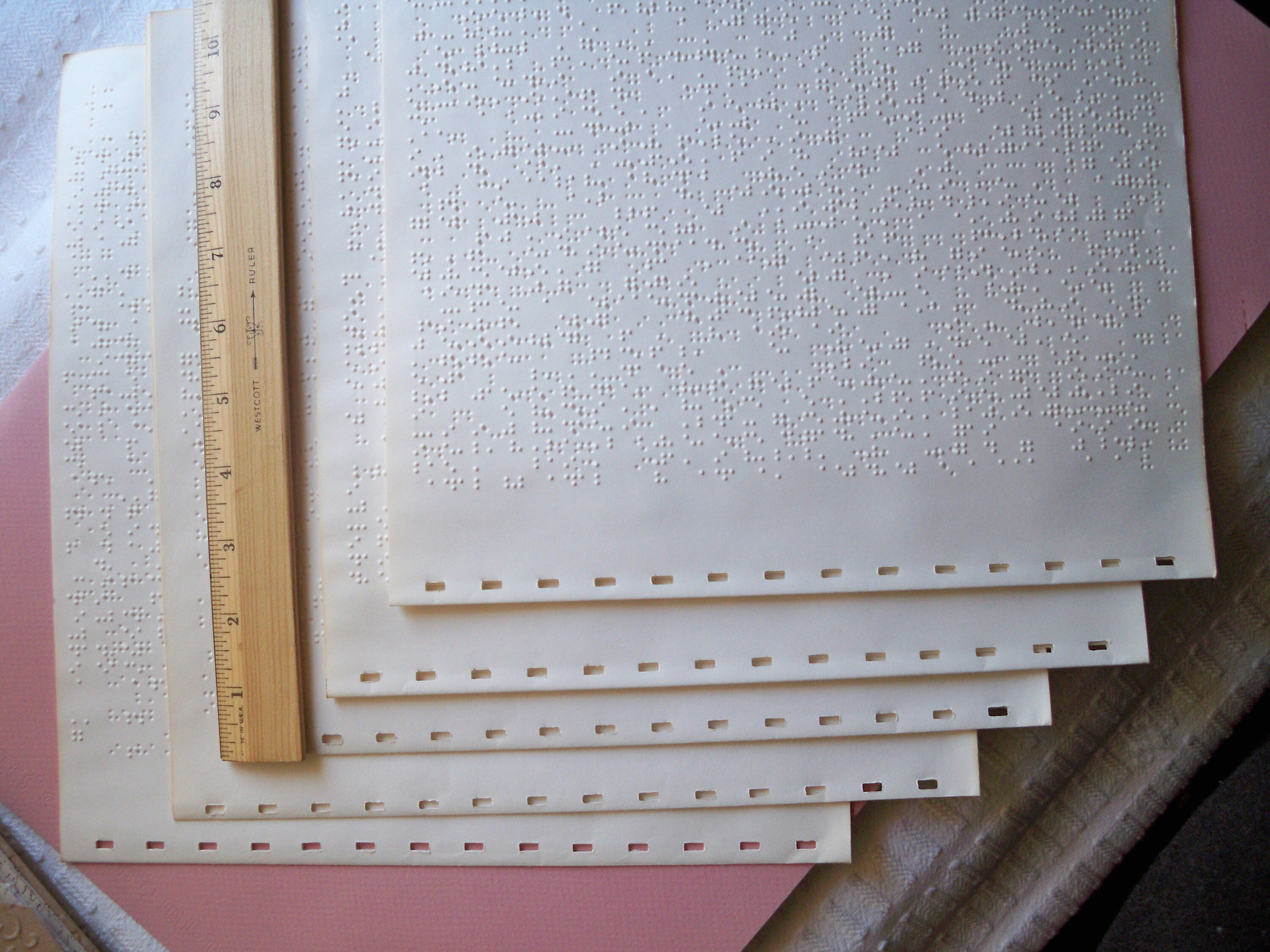 Vintage Braille 11 X 11 10 Braille Book Pages. Etsy