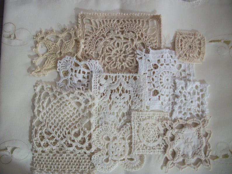 Vintage Mini Lace Doilies, Vintage Square Mini Doilies - Etsy