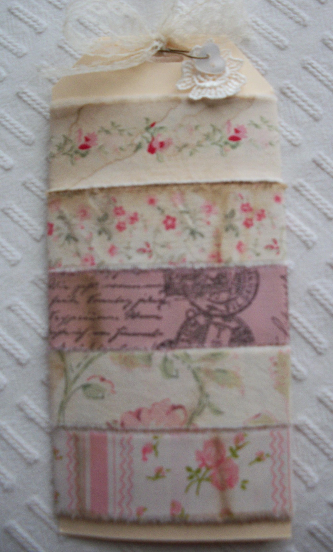 Shabby Chic Fabric Ribbon Strips, Hand Torn Cotton Bundle, 1