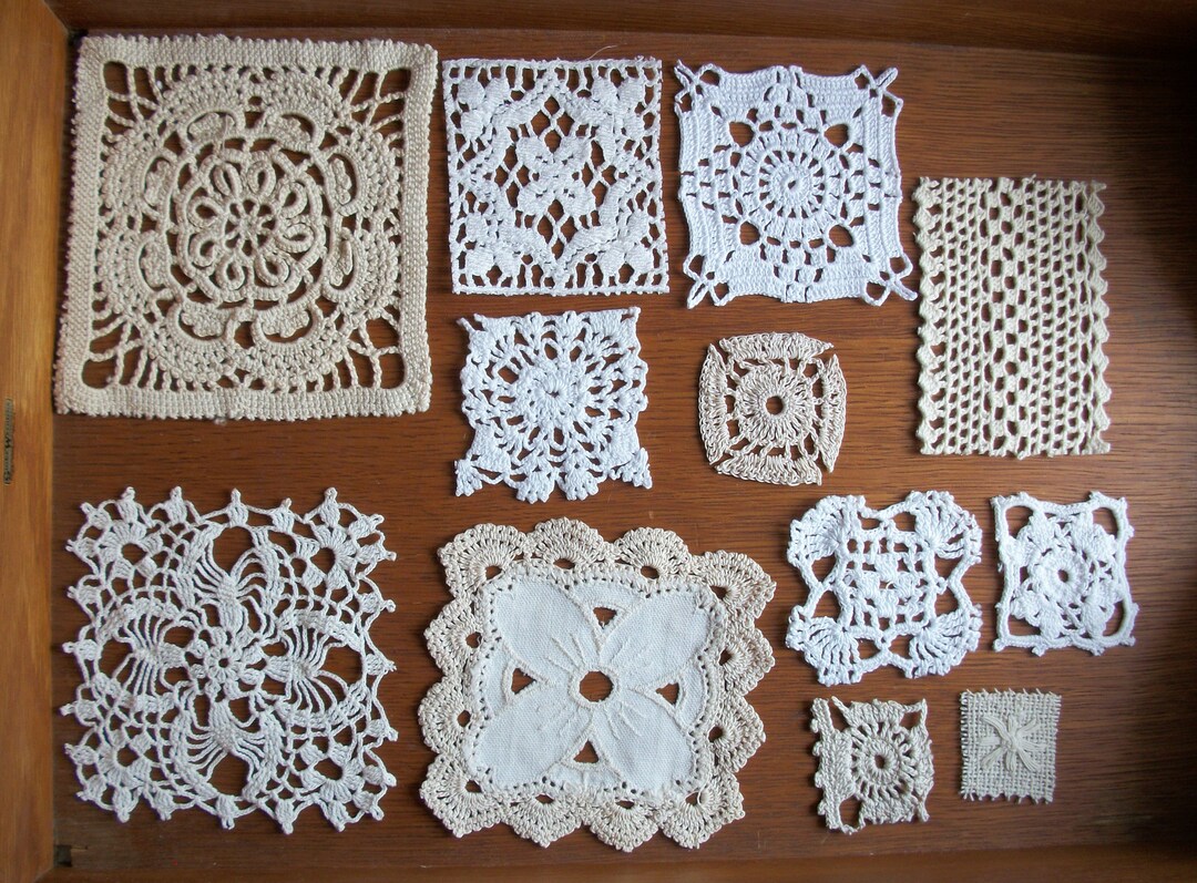 Vintage Mini Lace Doilies, Vintage Square Mini Doilies - Etsy