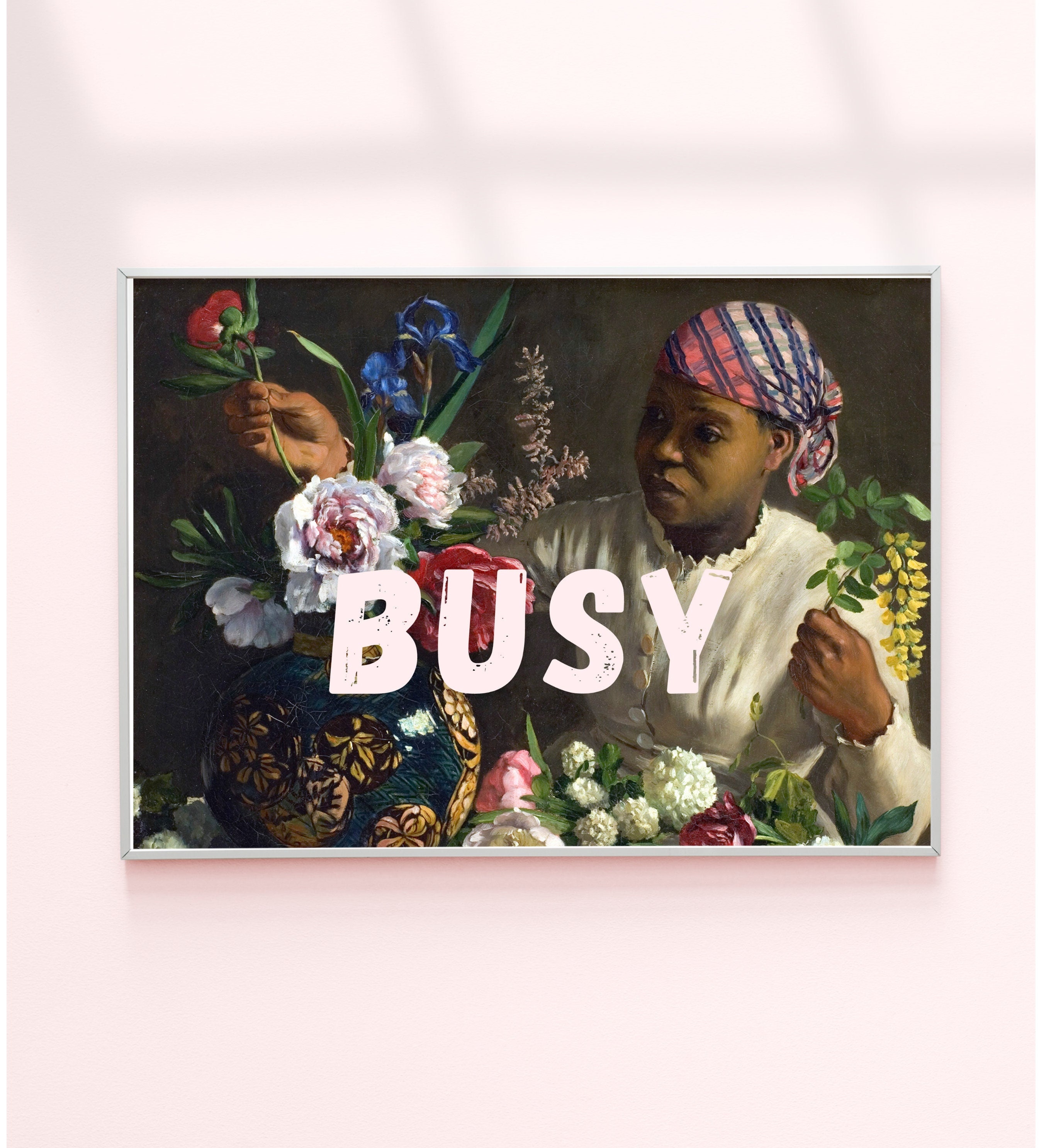 Altered Art Print Vintage Coloré, Art Altéré Dame Occupée, Mural à Domicile, Impression d'art Excent