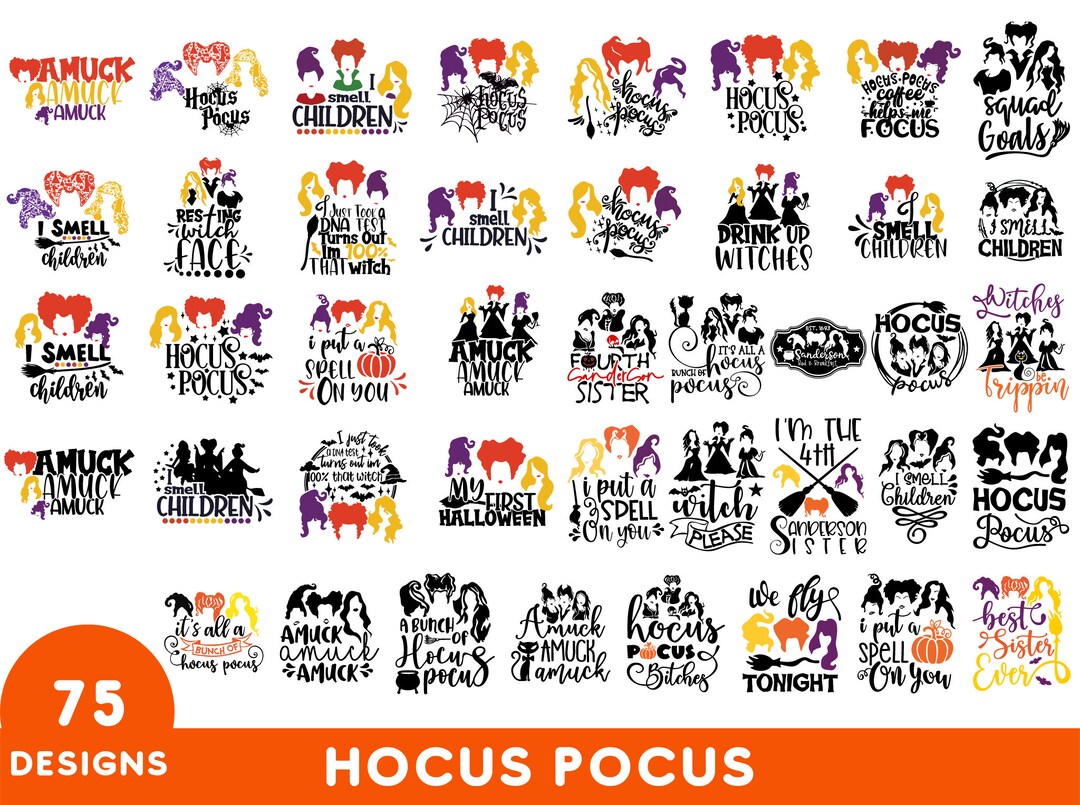 Hocus Pocus SVG Bundle , Sanderson Svg, Sanderson Sisters SVG, Cricut ...