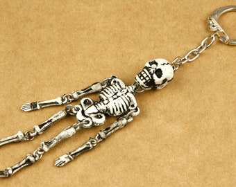 Porte-clés squelette porte-clés fabriqué en Grèce vintage des années 1980 New Old Stock